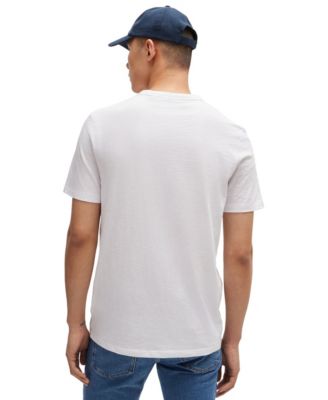 Men's Cotton Slub Logo Detail T-Shirt