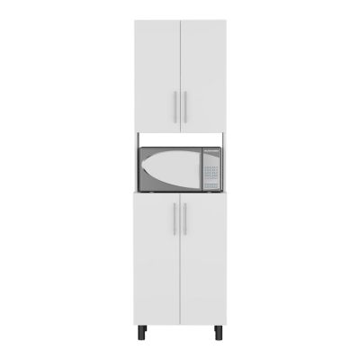 Olivet Kitchen Pantry, 4 Doors, 4 Shelves