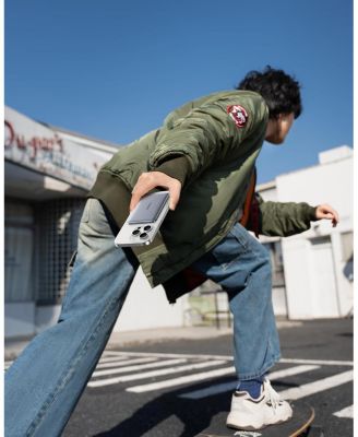 Picogo 5000mAh Ultra-Slim MagSafe Power Bank, Card-Size Wireless Charger with USB-C Braided Cable, Black