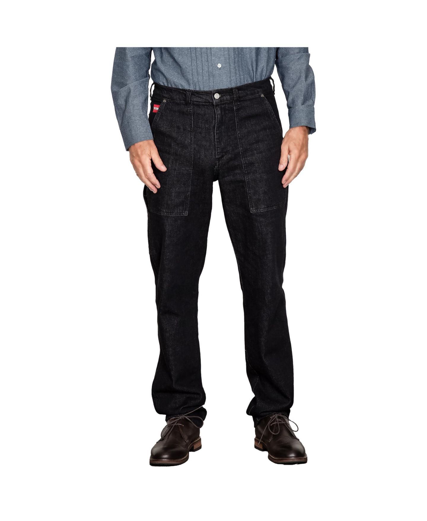 Мужские джинсы Level 7 Heritage American Collection Workerwear Denim Jeans, цвет: Чёрный — фото 1