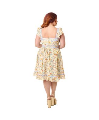 Plus Size Corset Lace Fit & Flare Dress