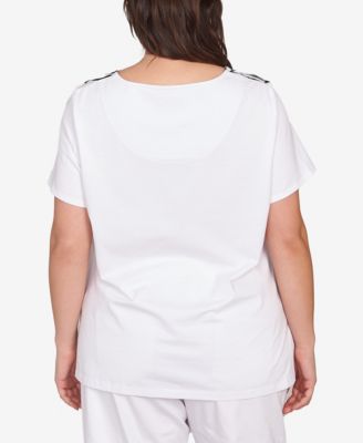 Plus Size Palm Print Top