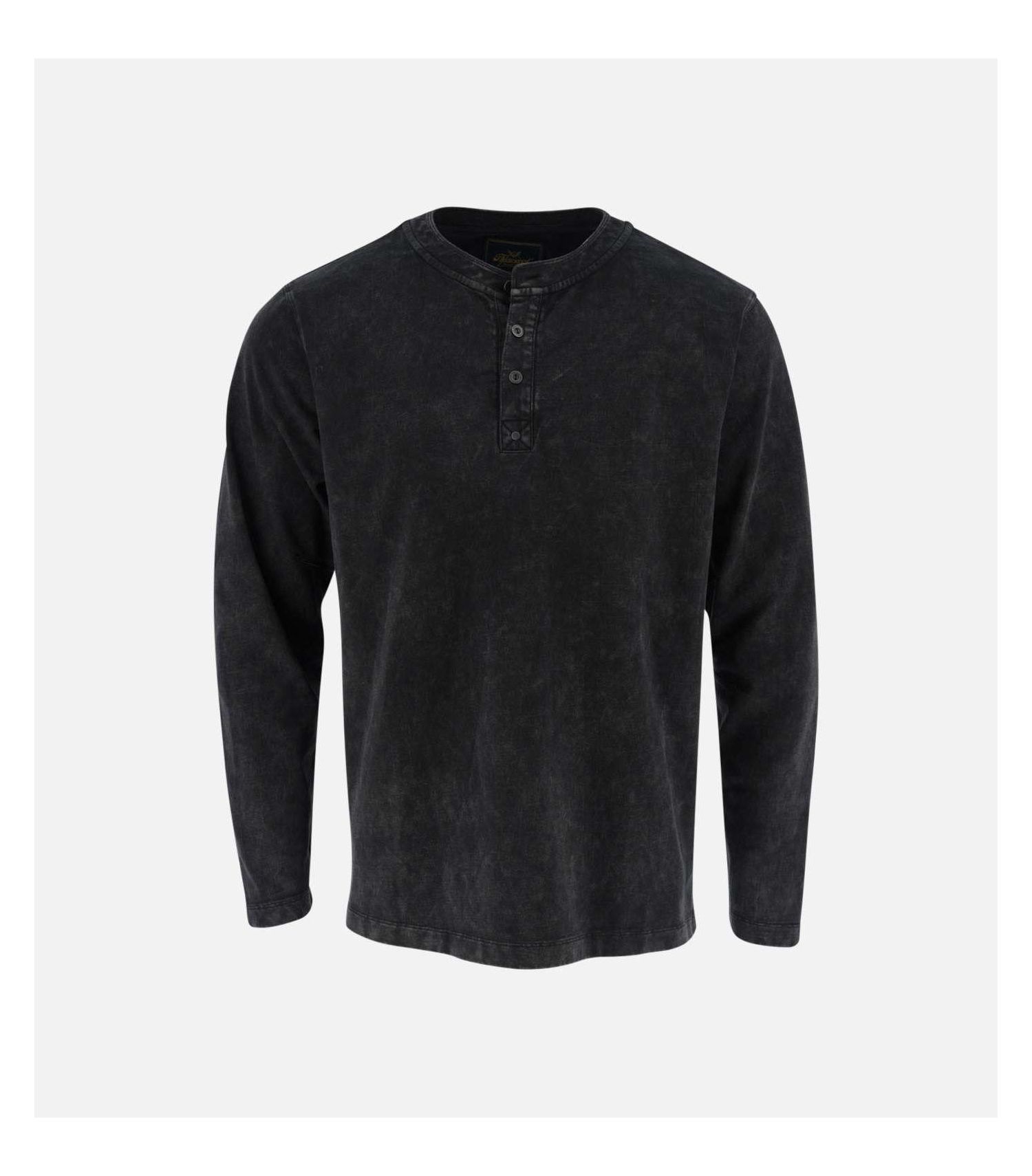 Men's Heavyweight Vintage Wash Long Sleeve Henley