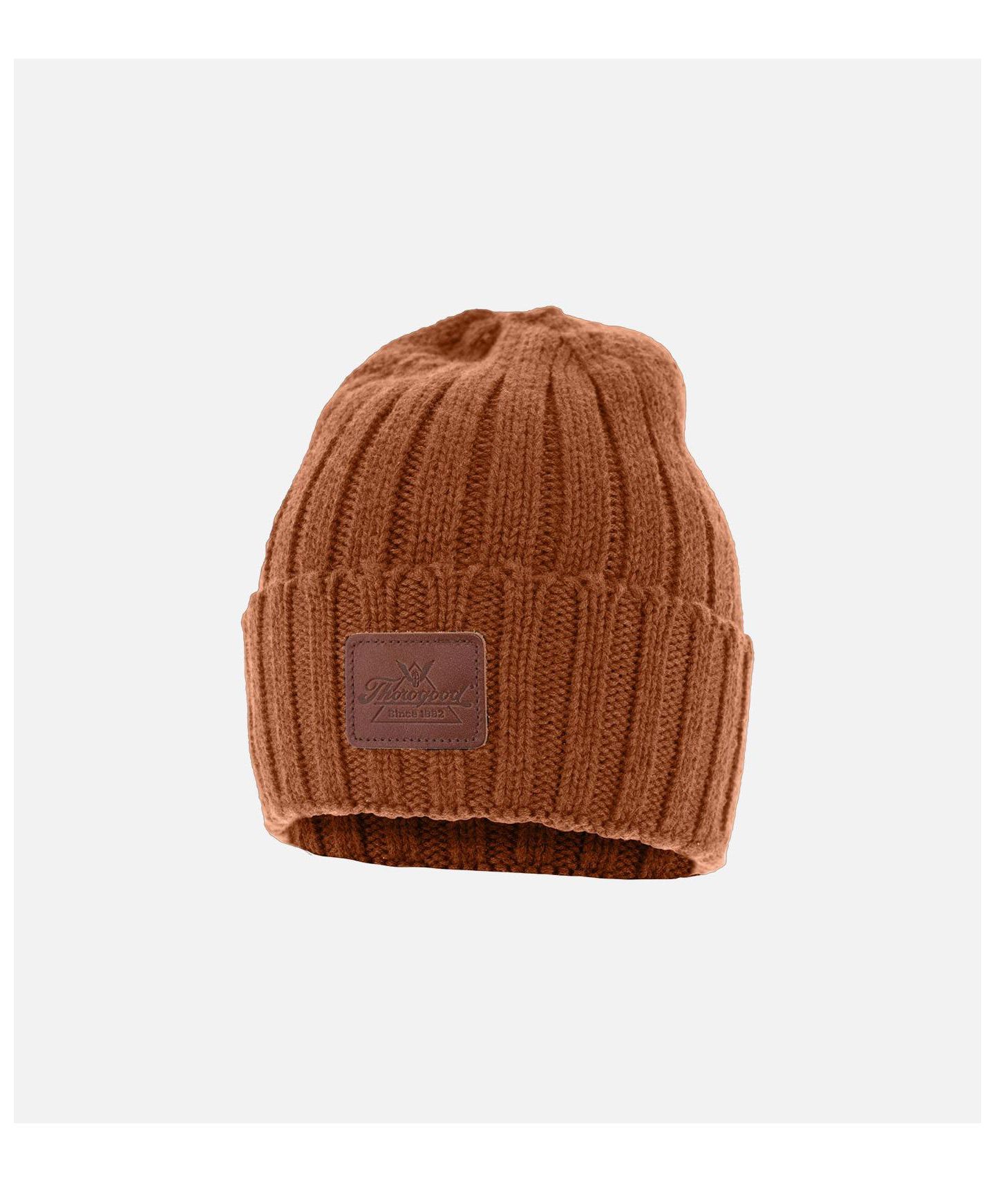 Мужская шапка Thorogood Logger's Merino Wool Knit Beanie, цвет: Золотой коричневый — фото 2