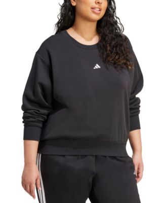 Plus Size Essentials Small-Logo Fleece Sweatshirt