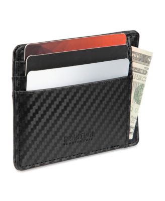 Men's RFID Extra Capacity Carbon Fiber Card Case Wallet