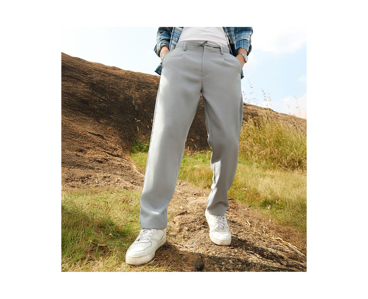 Men's Cloud Grey Tailored Trousers
