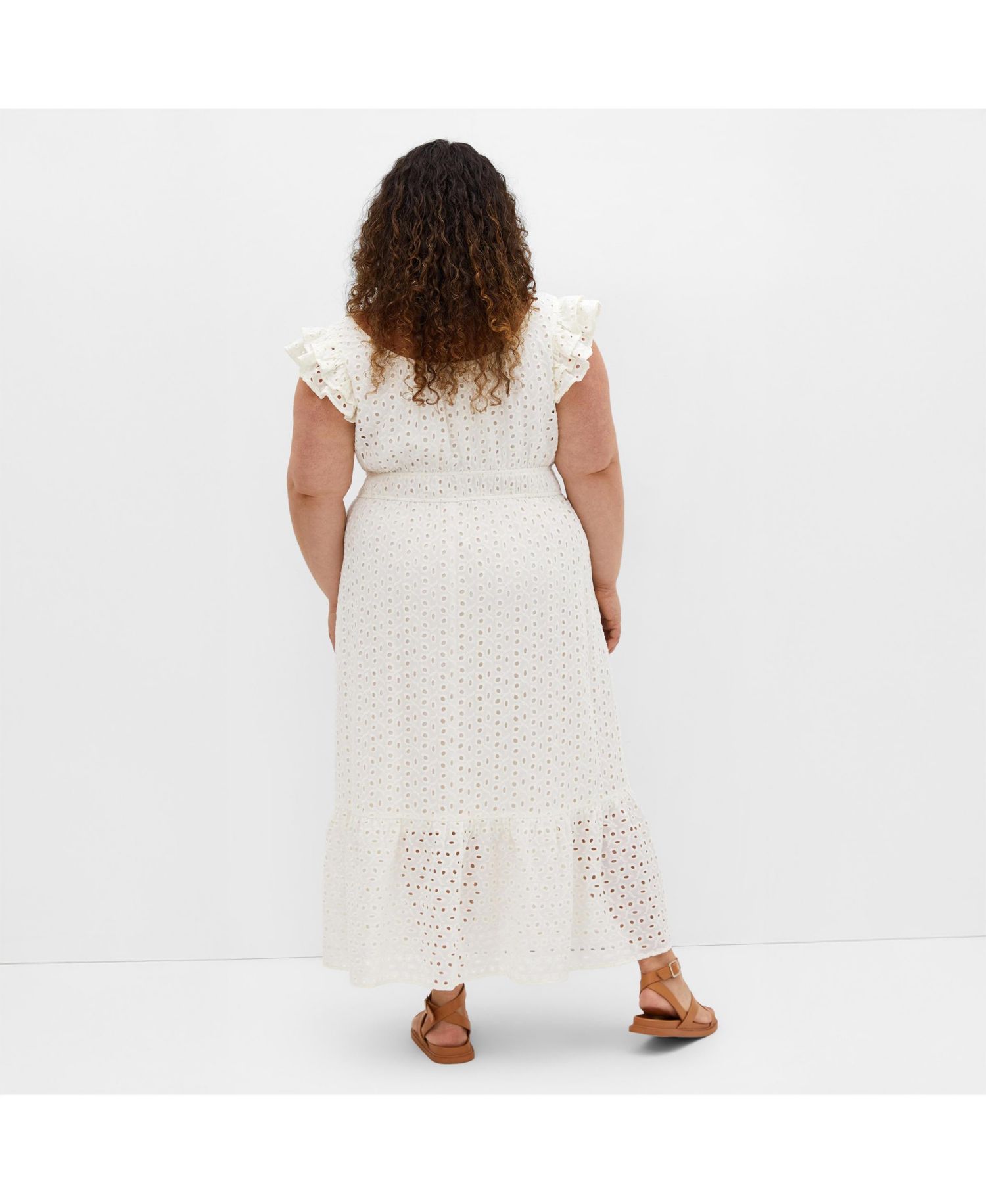 Women's Sweet Broderie Midi Dress