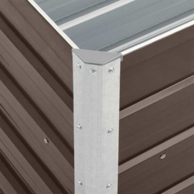 Large Galvanized Steel Raised Garden Bed, 94.5x15.7x17.7 in