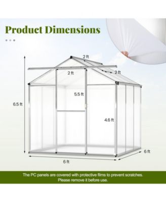 Spacious Walk-In Garden Greenhouse with Polycarbonate Panels & Integrated Rain Gutters