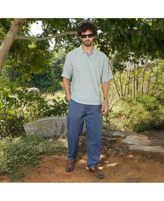 Men's Sage Green Bohomian Oversized Polo T-Shirt