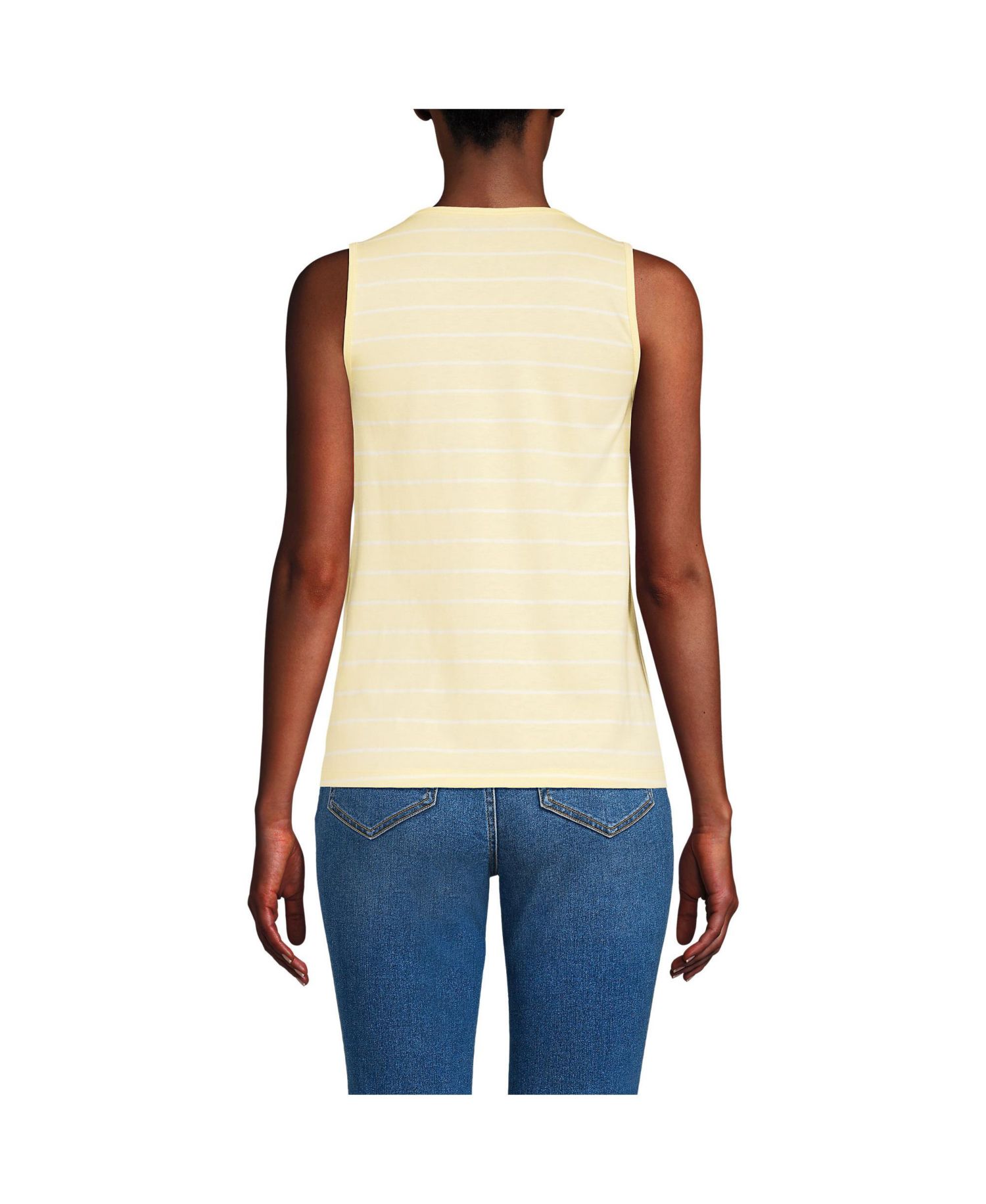 Women's Petite Supima Keyhole Tank