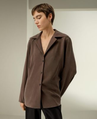 Women's Multipositional Silk Shirt