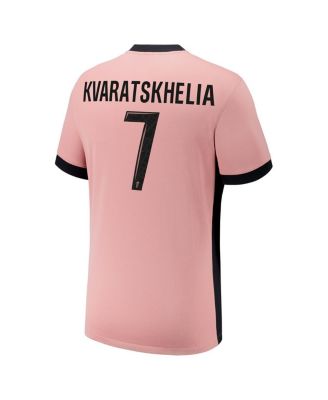 Big Boys and Girls Khvicha Kvaratskhelia Pink Paris Saint-Germain 2024/25 Third Replica Player Jersey
