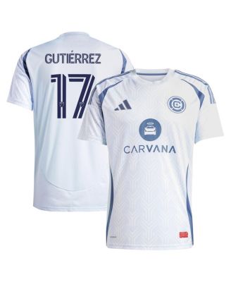 adidas - Men's Brian Gutierrez Light Blue Chicago Fire 2025 The Municipal Kit Replica Player Jersey