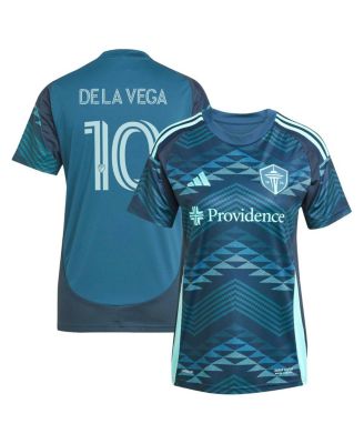 adidas - Women's Pedro de la Vega Blue Seattle Sounders FC 2025 The Salish Sea Kit Replica Player Jersey
