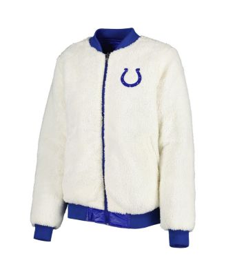 Women's Oatmeal/Royal Indianapolis Colts Switchback Reversible Full-Zip Jacket