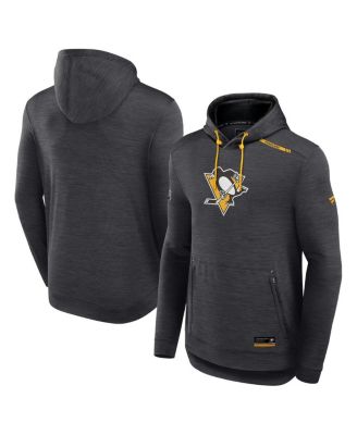 Fanatics - Men's Heather Charcoal Pittsburgh Penguins Authentic Pro Tech Pullover Hoodie
