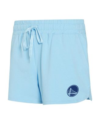 Concepts Women's 2-Piece Light Blue Sport Golden State Warriors Elevation Tri-Blend Long Sleeve T-Shirt and Shorts Set