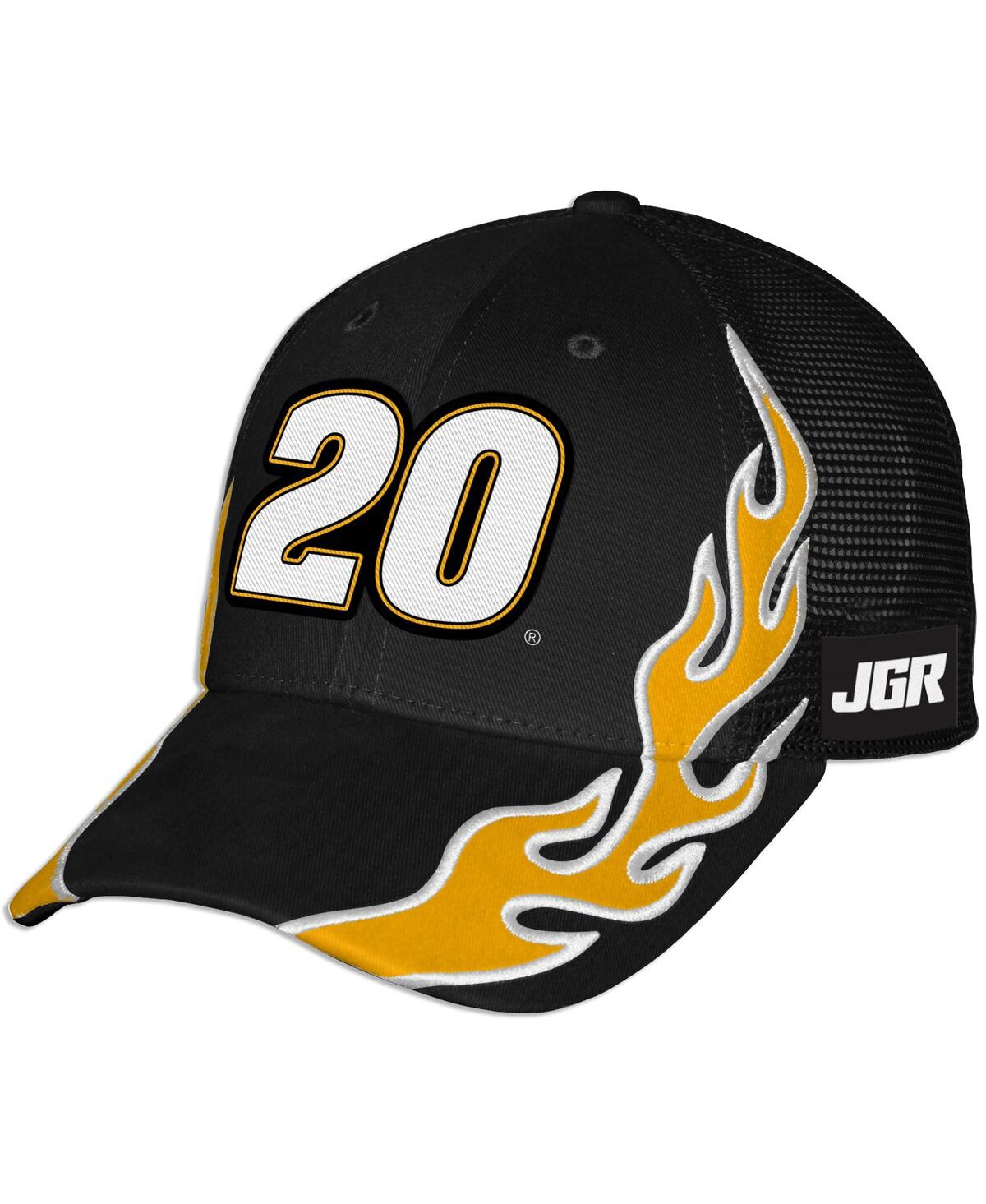 Men's and Women's Black Christopher Bell DeWalt Flame Trucker Adjustable Hat - Black