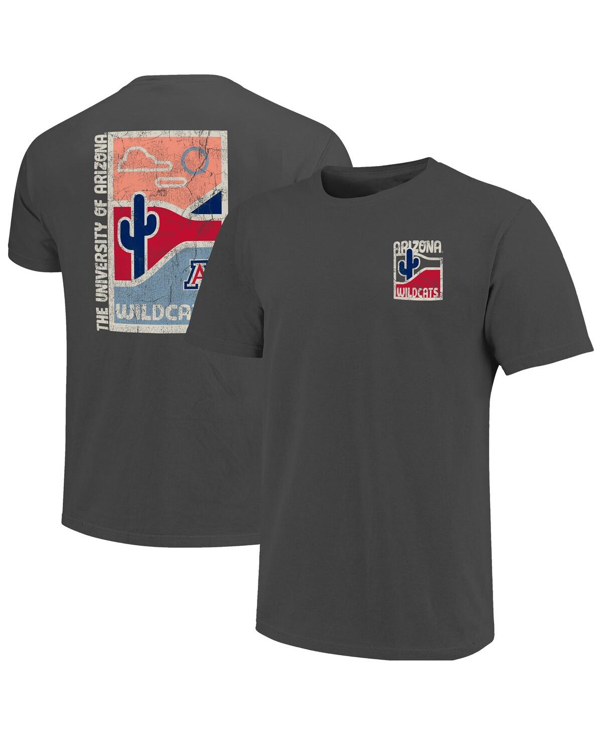 Men's Graphite Arizona Wildcats Comfort Colors Minimal Vista Distressed Graphics T-Shirt - Graphite