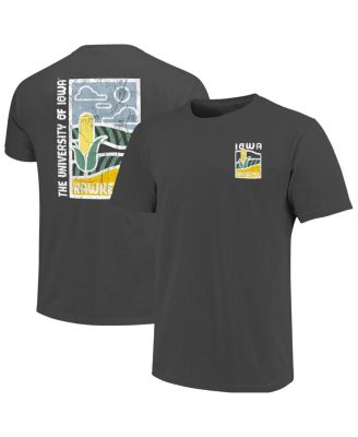 Image One - Men's Graphite Iowa Hawkeyes Comfort Colors Minimal Vista Distressed Graphics T-Shirt