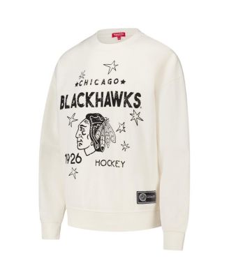 Women's Cream Chicago Blackhawks Logo 3.0 Pullover Sweatshirt