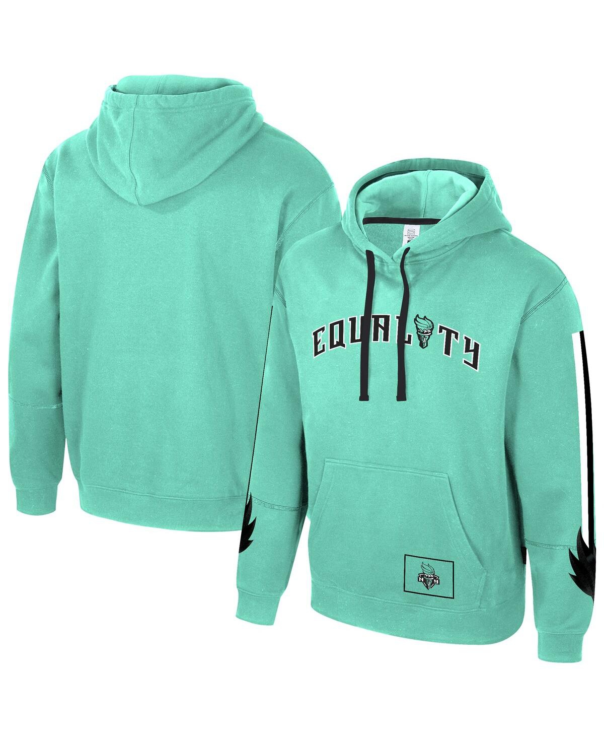 Stadium Essentials Men's And Women's Mint New York Liberty City Star Rebel Edition Pullover Hoodie
