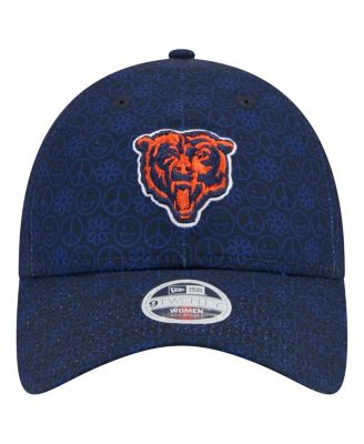 Women's Navy Chicago Bears Smiley 9TWENTY Adjustable Hat