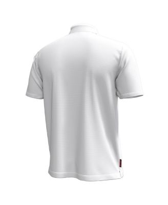 Men's White Maryland Terrapins Playoff Chest Stripe Performance Polo Shirt