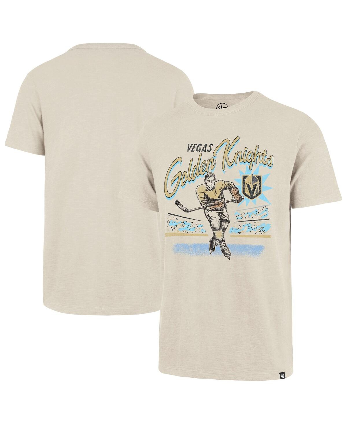 Men's Natural Vegas Golden Knights Hockey Player Golden Age Scrum T-Shirt - Natural