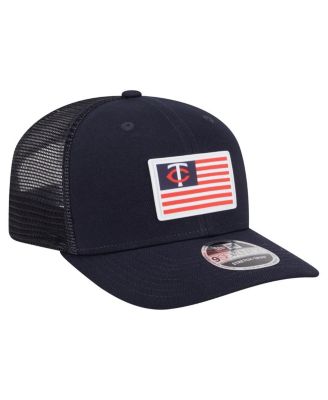 Men's Navy Minnesota Twins Flag 9SEVENTY Stretch-Snap Hat