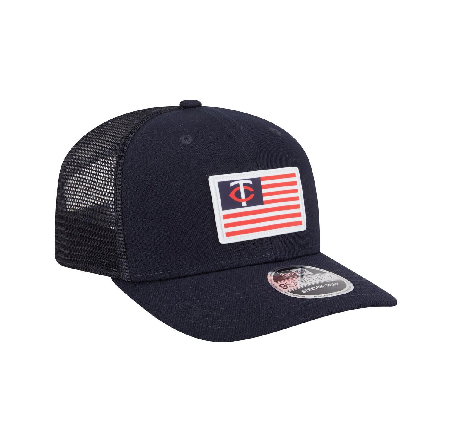 Men's Navy Minnesota Twins Flag 9SEVENTY Stretch-Snap Hat