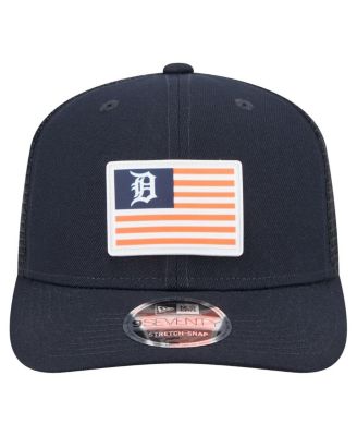 Men's Navy Detroit Tigers Flag 9SEVENTY Stretch-Snap Hat