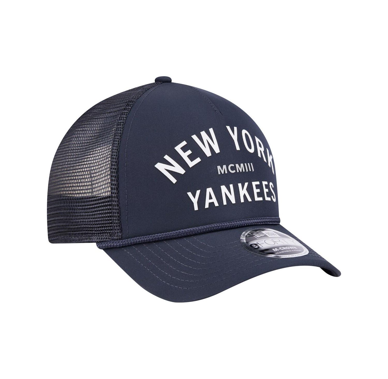 Men's Navy New York Yankees Minimalist 9FORTY A-Frame Adjustable Hat