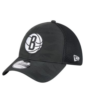 New Era - Men's Black Brooklyn Nets Subtle Camo 39THIRTY Flex Hat