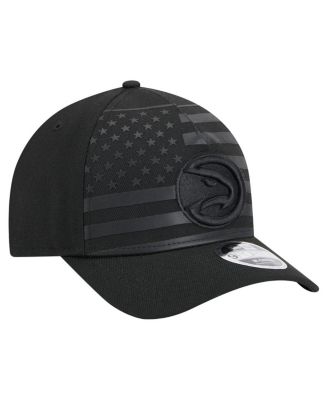 Men's Black Atlanta Hawks Game Day Flag A-Frame 9FORTY Adjustable Hat