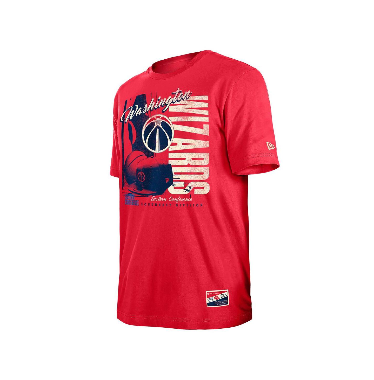 Мужские футболки New Era Red Washington Wizards Distressed Throwback Vintage Color Pack — фото 2