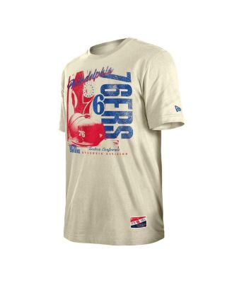 Men's Cream Philadelphia 76ers Distressed Throwback Vintage Color Pack T-Shirt