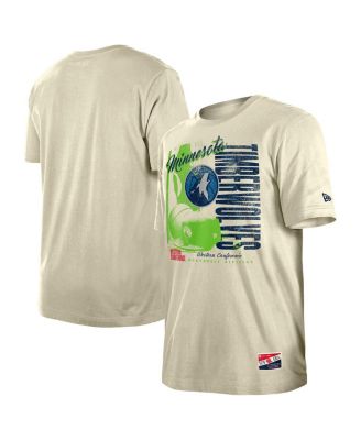 New Era - Men's Cream Minnesota Timberwolves Distressed Throwback Vintage Color Pack T-Shirt