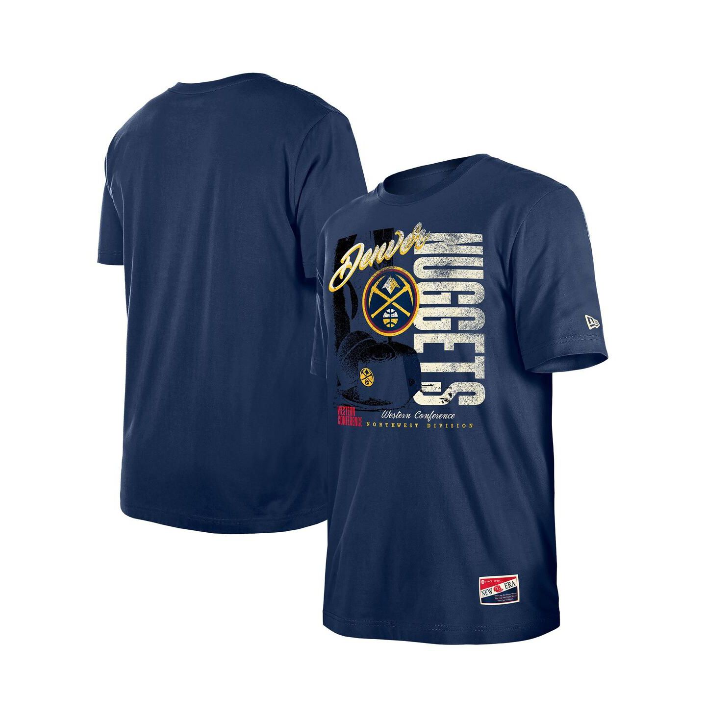 Мужские футболки New Era Navy Denver Nuggets Distressed Throwback Vintage Color Pack — фото 1