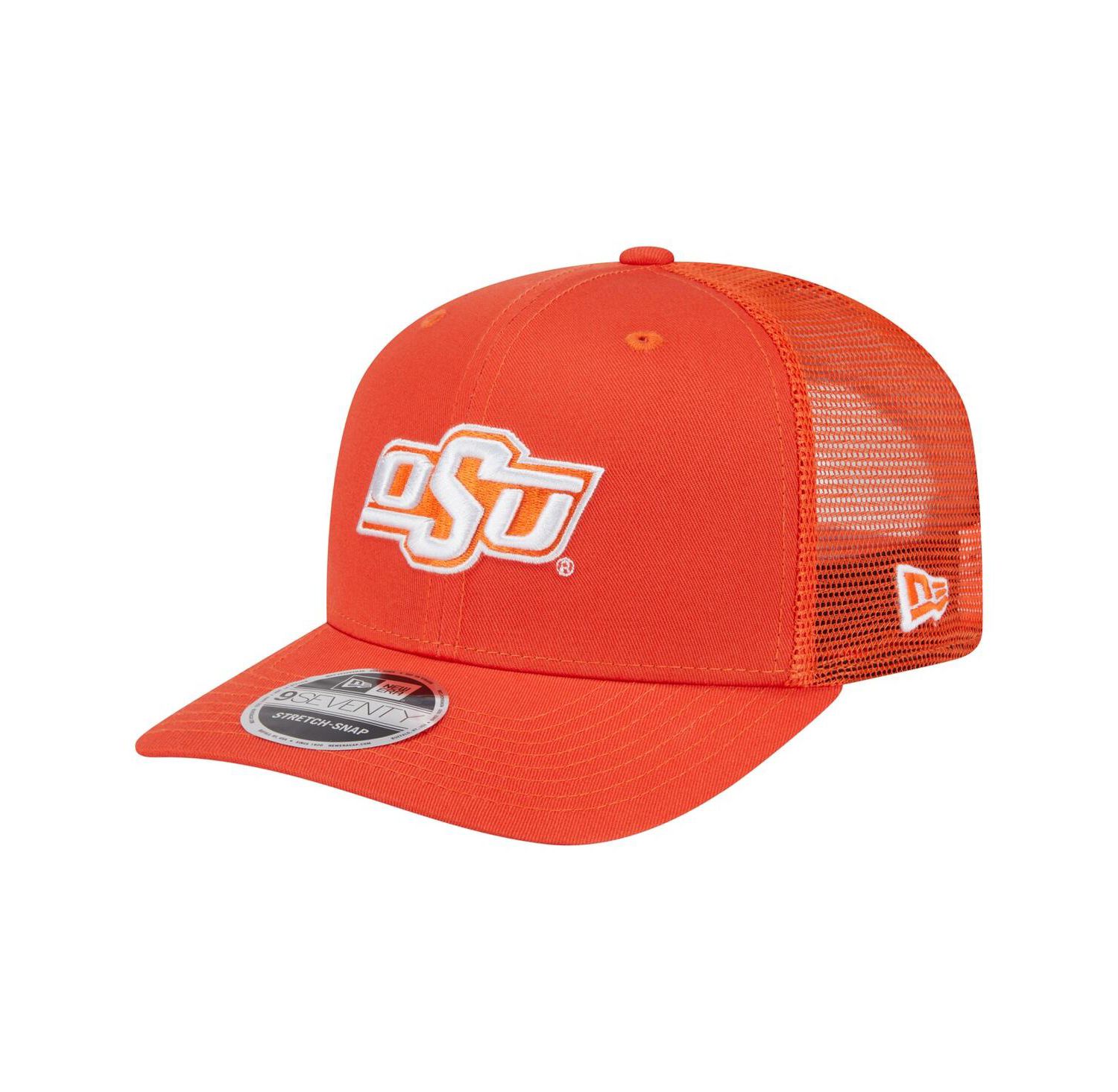 Men's Orange Oklahoma State Cowboys Primary 9SEVENTY Trucker Stretch-Snap Hat