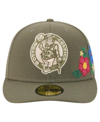 Men's Olive Boston Celtics Tonal Florals 59FIFTY Fitted Hat