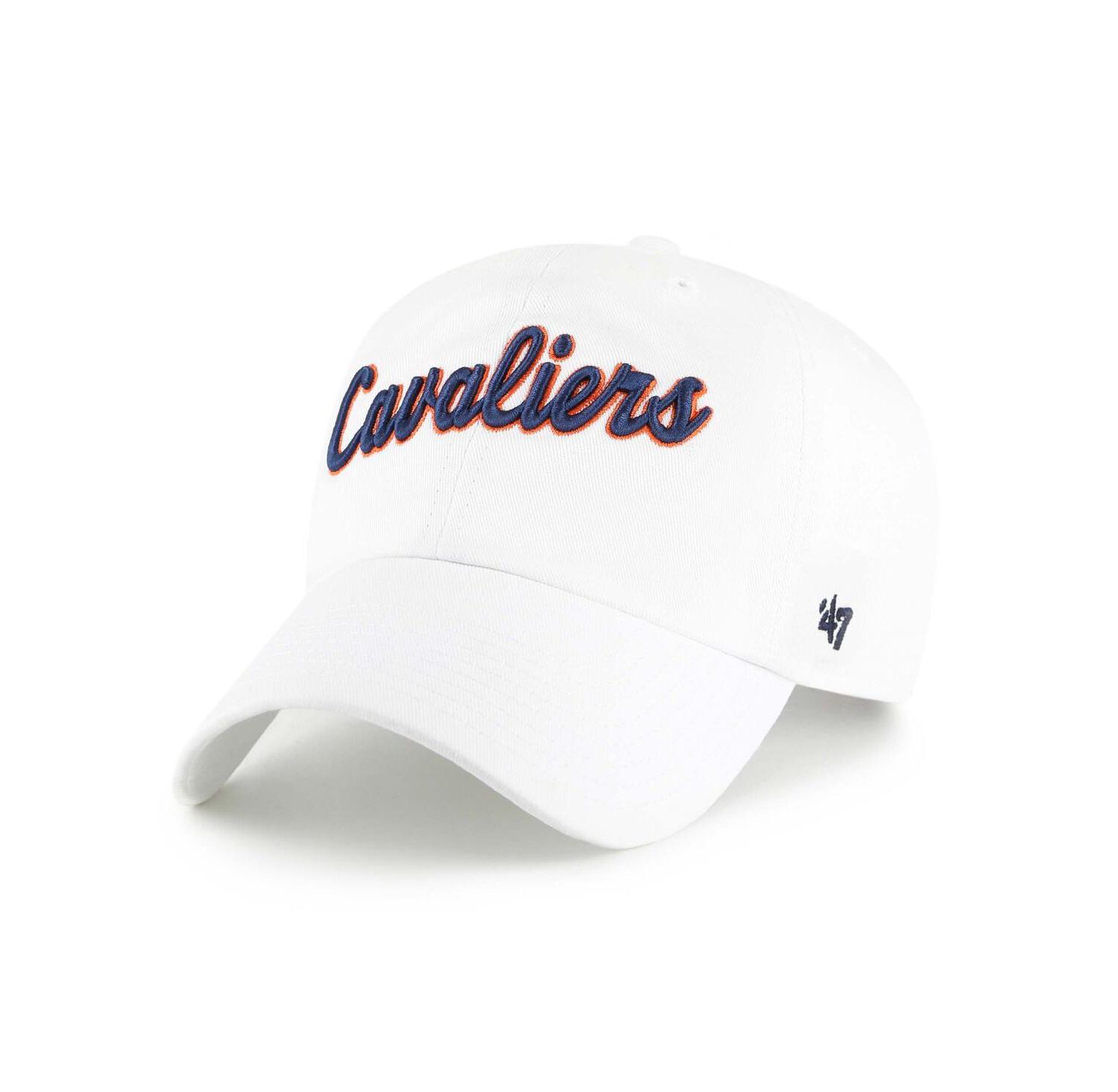 Men's White Virginia Cavaliers Vault Clean Up Adjustable Hat