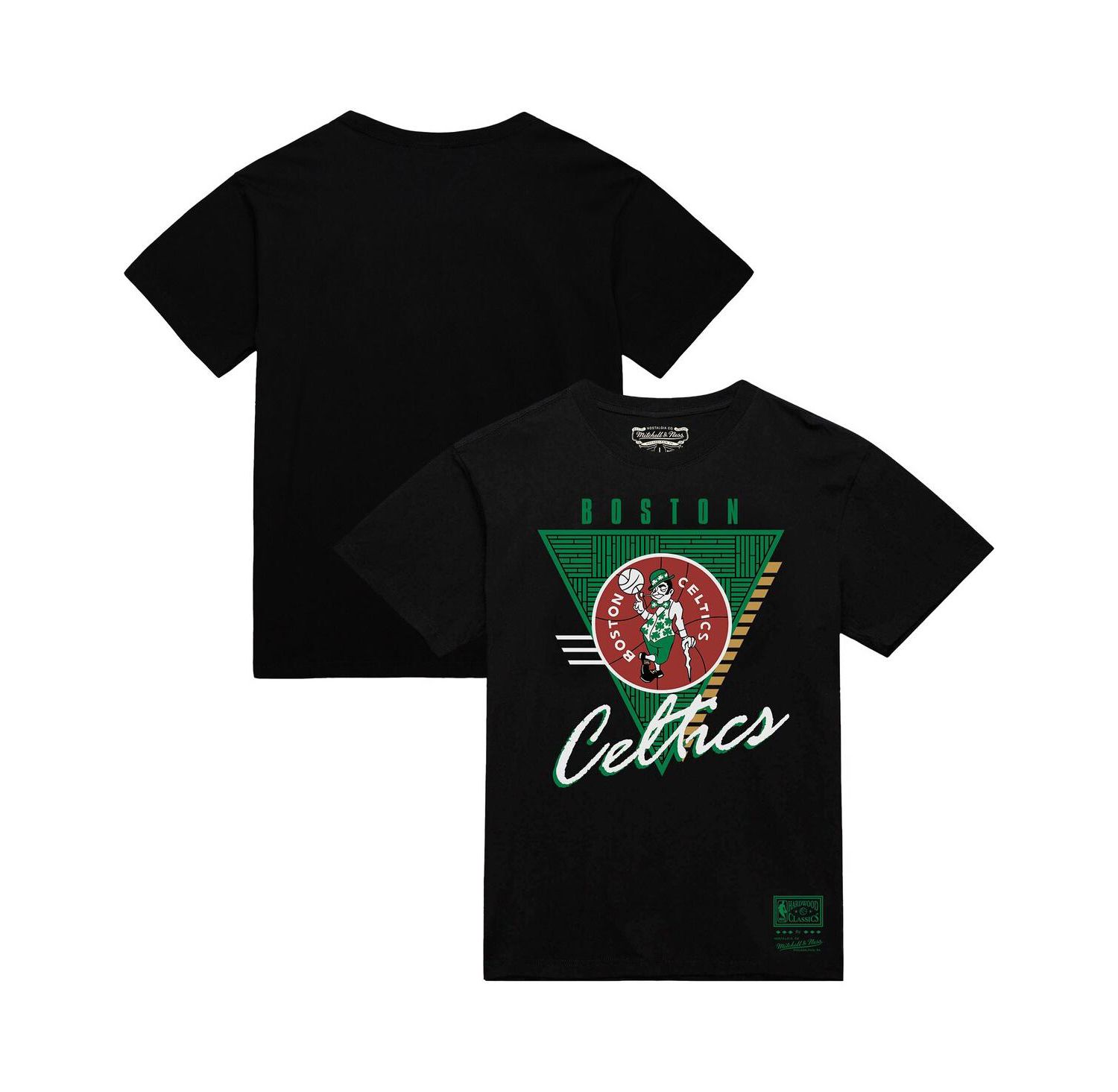 Men's Black Boston Celtics Worldwide Collection Tri-Logo T-Shirt