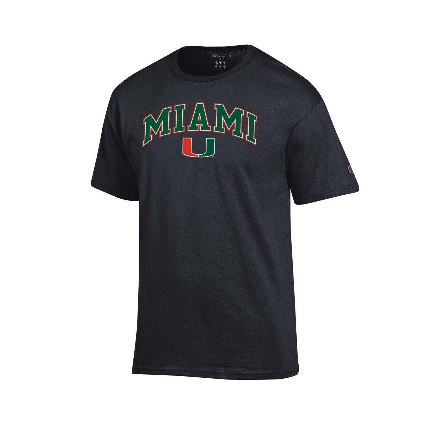 Men's Orange Miami Hurricanes Arched Logo T-Shirt
