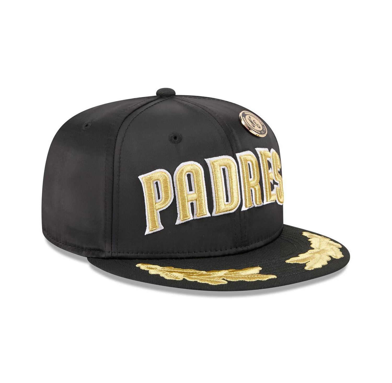 Men's Black San Diego Padres 2025 59FIFTY Day Gold Leaf 59FIFTY Fitted Hat
