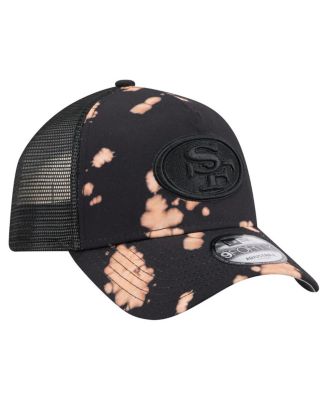 Men's Black San Francisco 49ers Bleached 9FORTY A-Frame Adjustable Hat