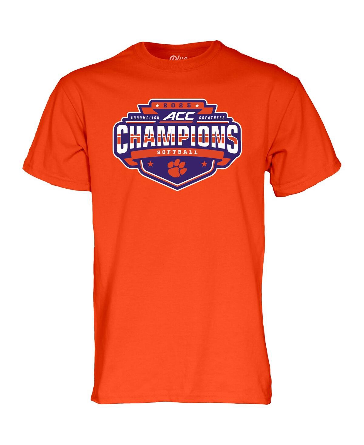 Men's Orange Clemson Tigers 2025 Acc Softball Conference Tournament Champions Locker Room T-Shirt - Orange