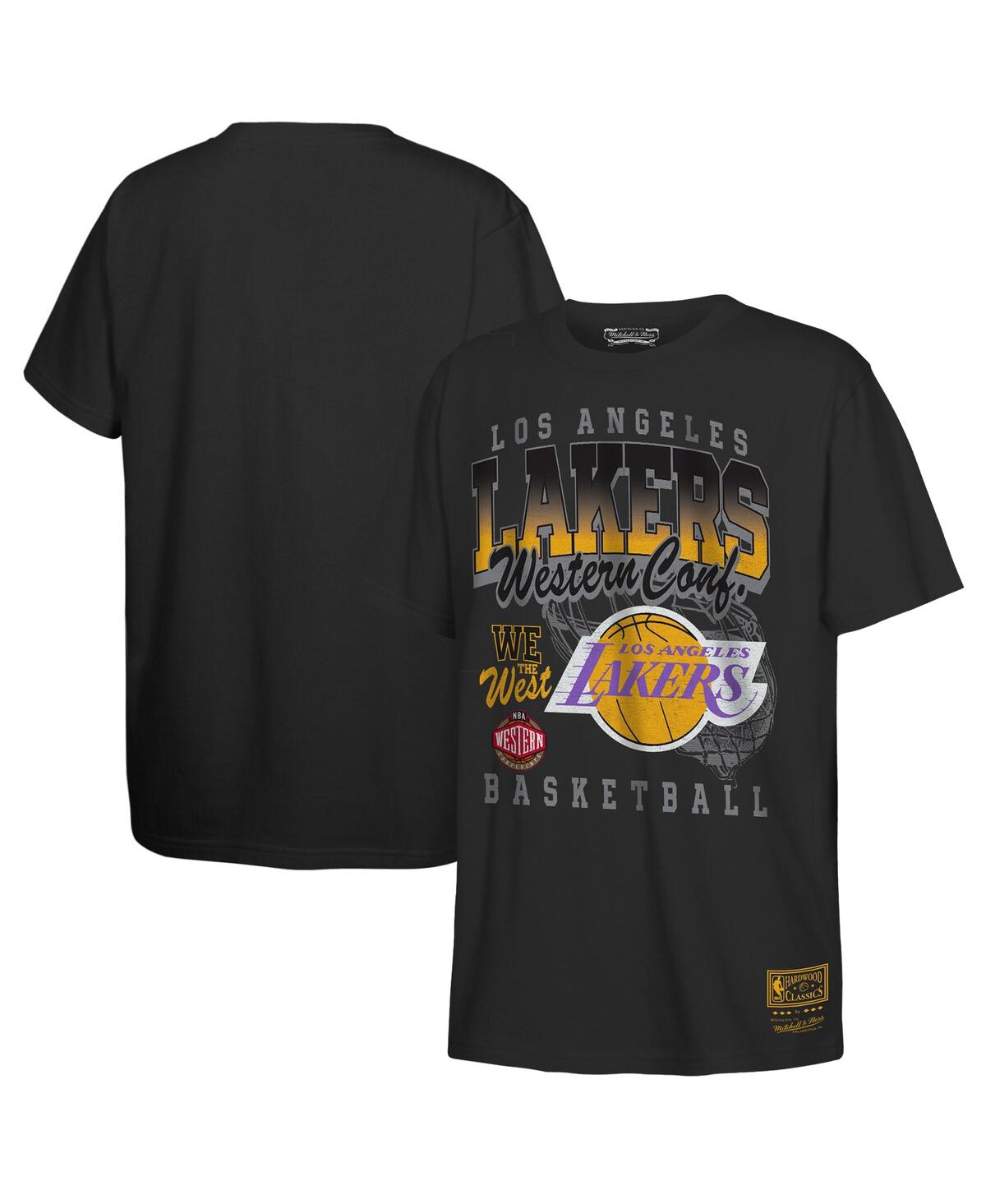 Mitchell & Ness Big Boys And Girls Black Los Angeles Lakers 2025 Nba Playoffs Retro Monumental T-shirt In Black